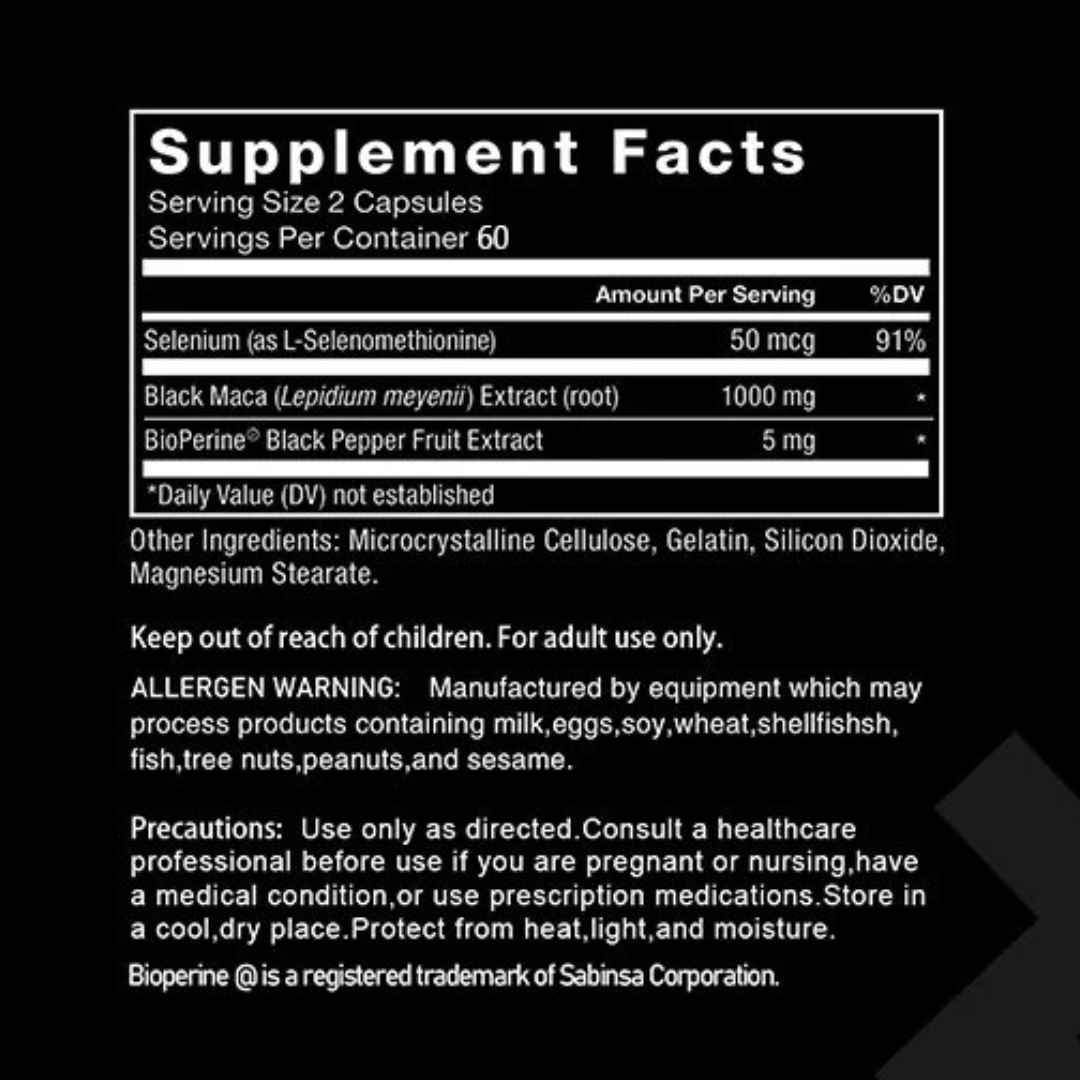 Quivera™ Black Maca Extract for Vitality, Libido & Performance