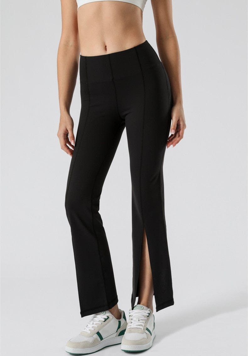 Flare Pants with Front Slit Detail