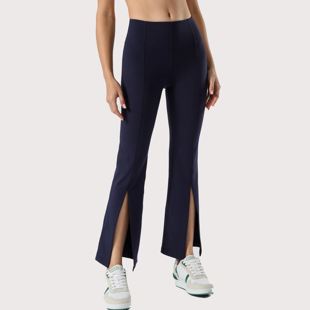 Flare Pants with Front Slit Detail