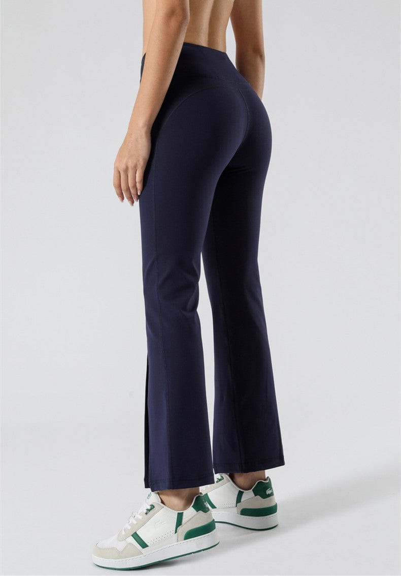 Flare Pants with Front Slit Detail