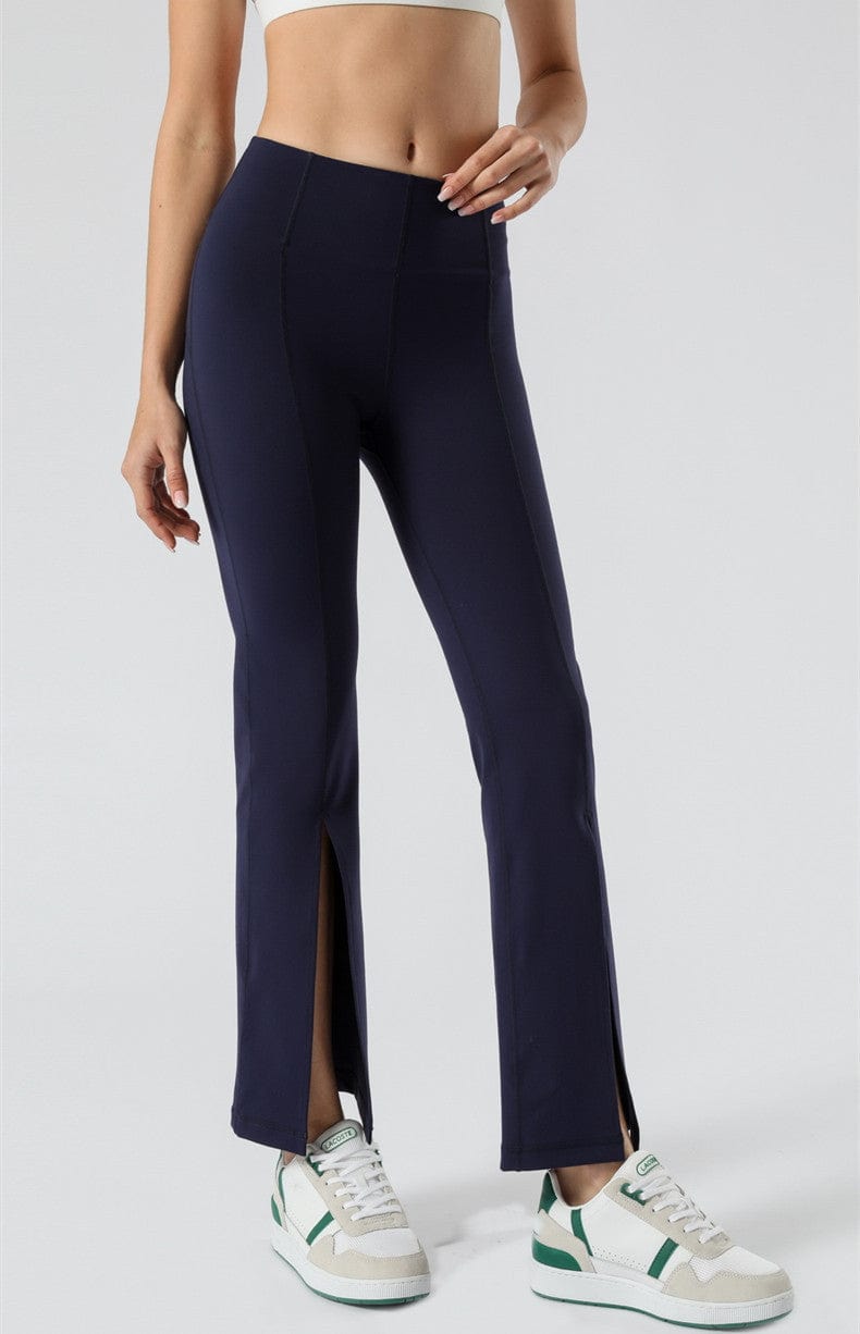 Flare Pants with Front Slit Detail