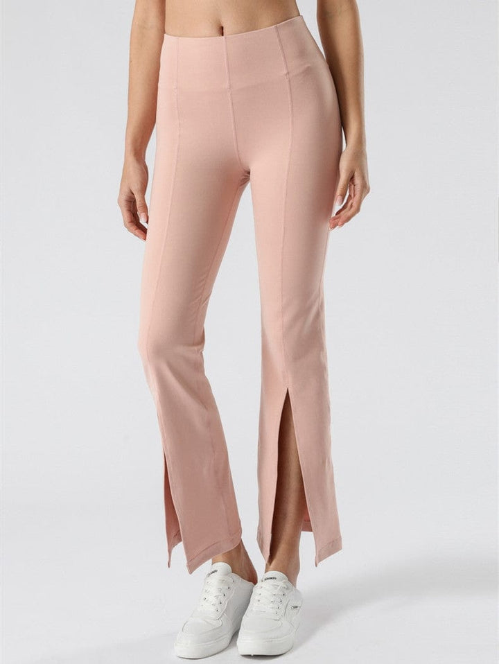 Flare Pants with Front Slit Detail