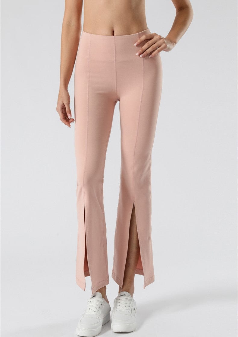 Flare Pants with Front Slit Detail