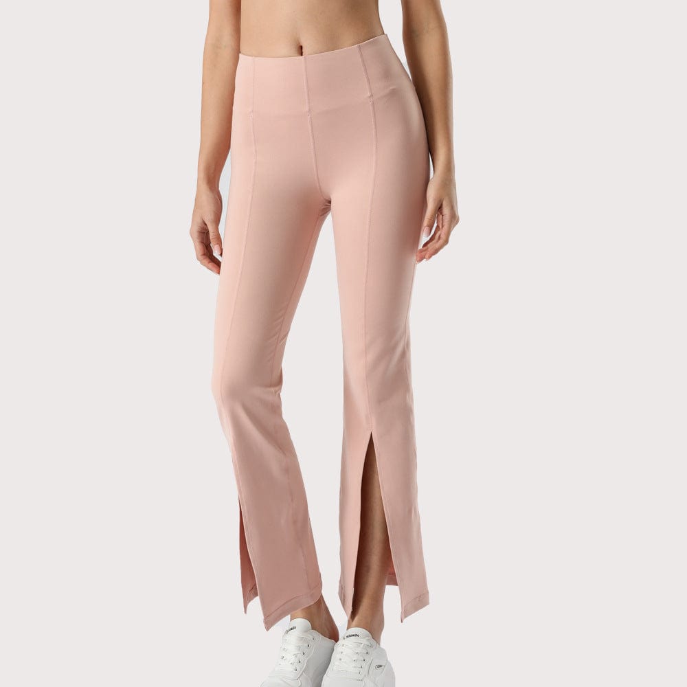 Flare Pants with Front Slit Detail