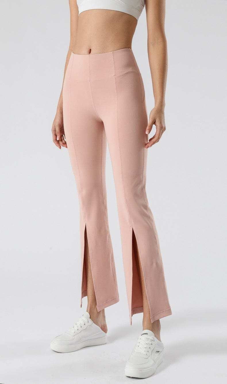 Flare Pants with Front Slit Detail