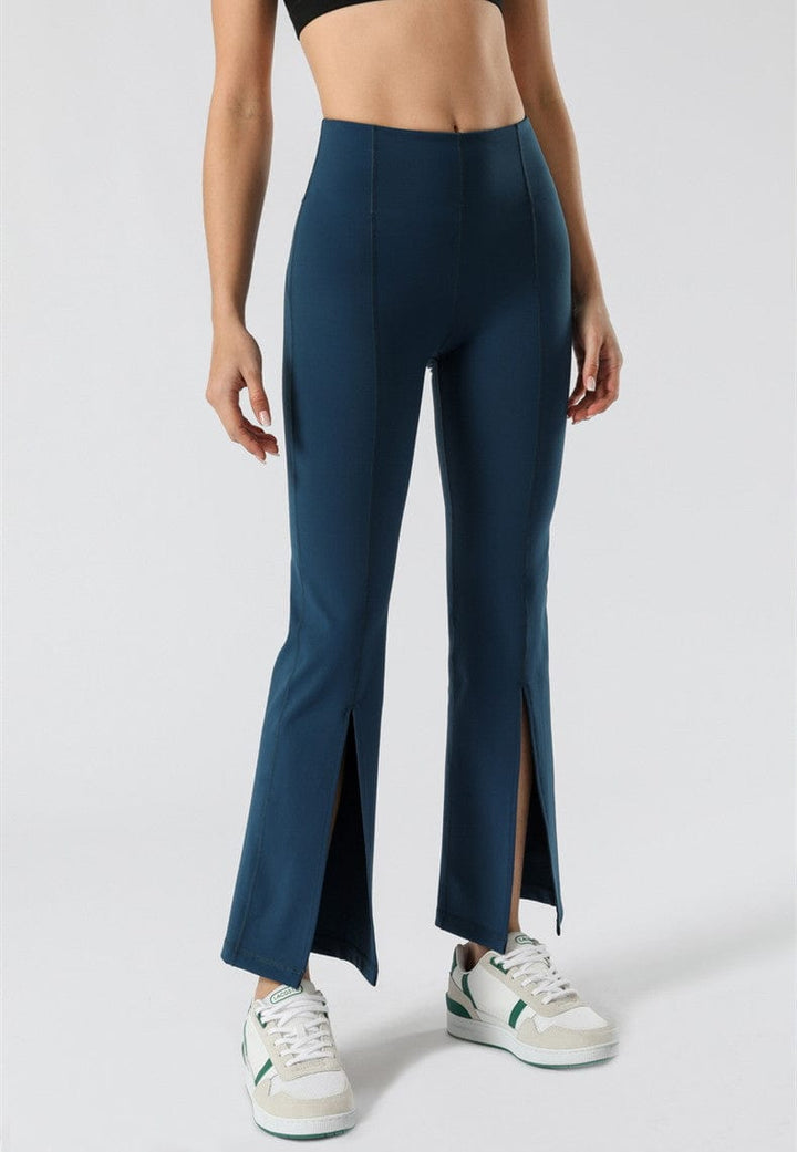 Flare Pants with Front Slit Detail