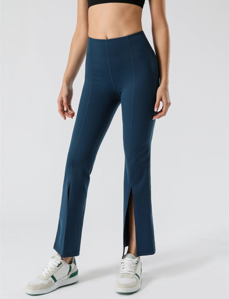 Flare Pants with Front Slit Detail