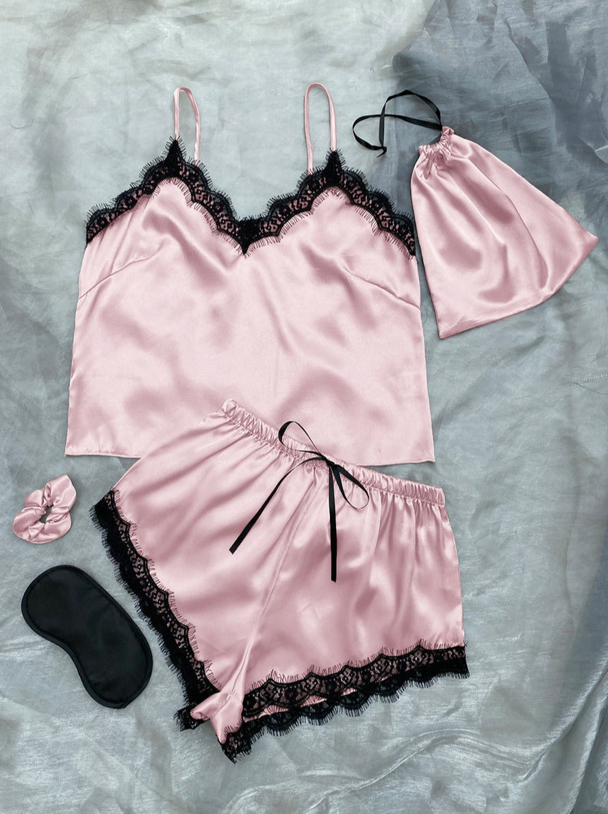 Serene Satin Lace Set