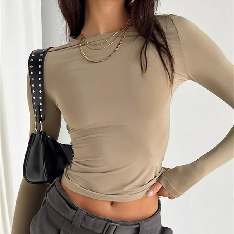 COUTURE LONG SLEEVE CROP TOP