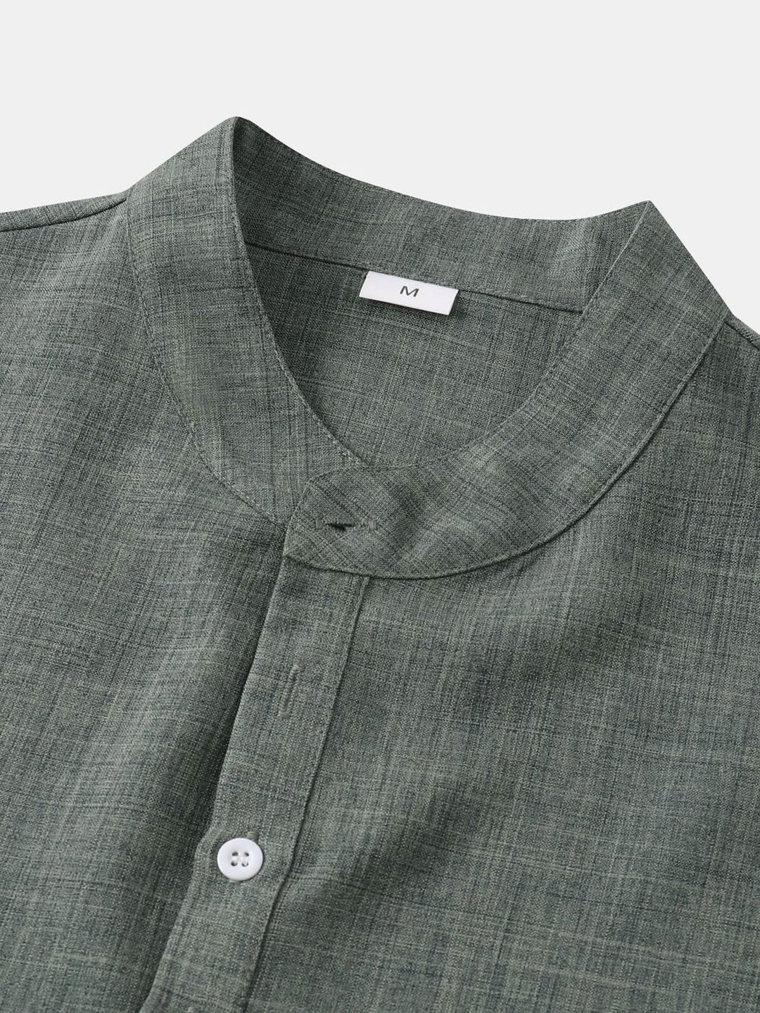 Linen Look Henley Shirt