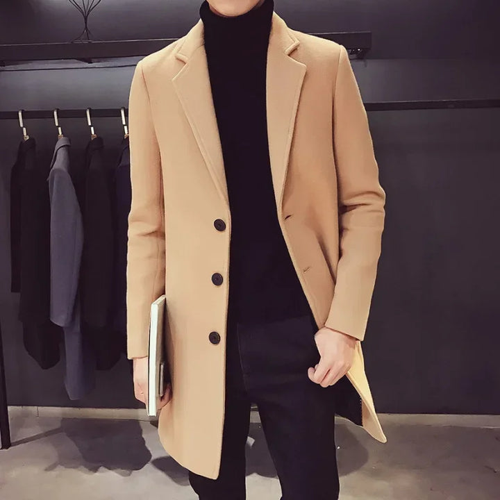 Long Cotton Wool Coat